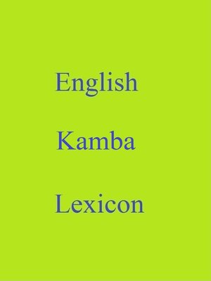 cover image of English Kamba Lexicon